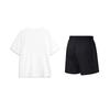 Li Ning Logo Print Round Neck Pullover Short Sleeve T-Shirt Fashion Versatile Comfortable Shorts Casual Sports Set Unisex sets AHSVD61-1+AKSV843-1