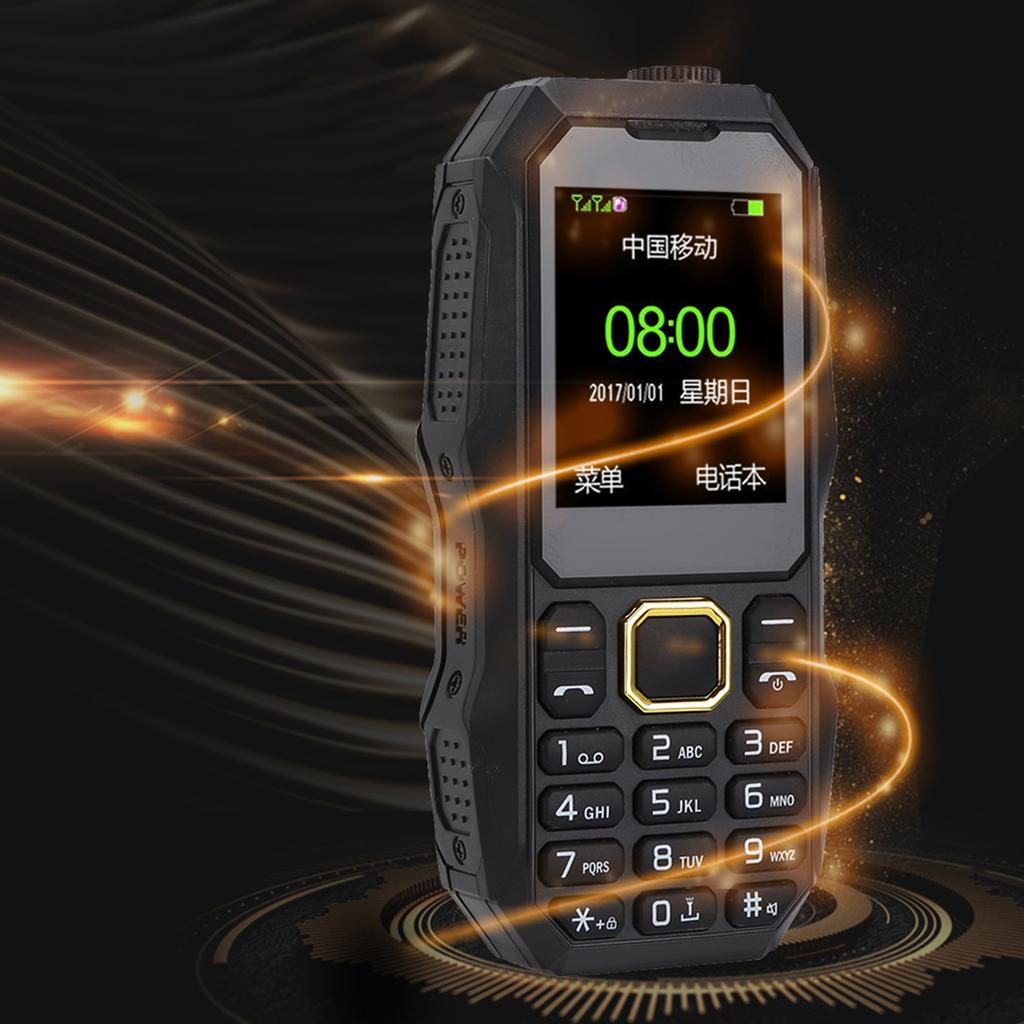 Outdoor Dual SIM Long Standby Mobile Phone 5800mAh Cellphone Black(EU Plug 110‑240V)