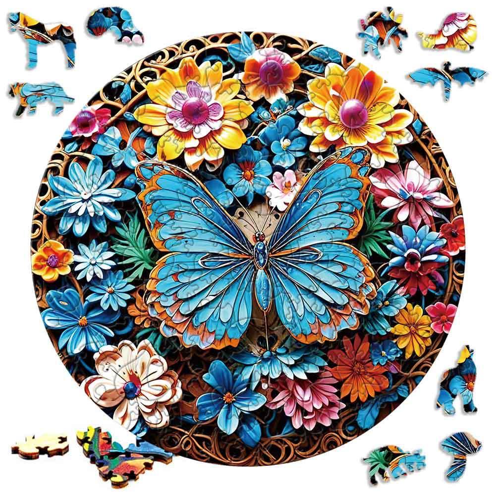 Round Home Decor Draw Unique Wooden Puzzles Ideal for Learning Playthings Adultsblue sky Thinking Puzzles Games Wooden Jigsaw Crafts Present