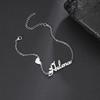 Atoztide Personalized Custom Name Crown Heart Bracelet Thick Chain for Women Stainless Steel Zircon Flower Bangle Jewelry Gift 