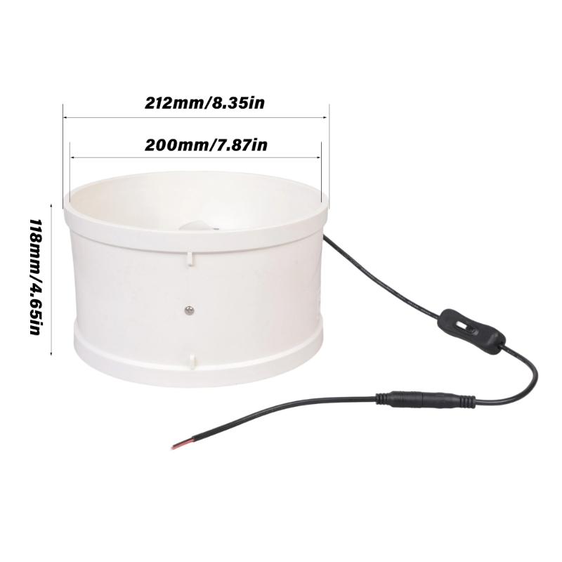 Application Flexible 12V PVC Duct Fan 200mm 360CFM Includes On Off Switches for Ventilation Across Various Environments