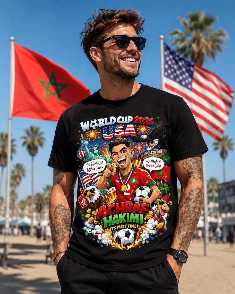 Morocco Soccer / World Cup 2026 USA T-Shirt | Football Player Graphic Tee S