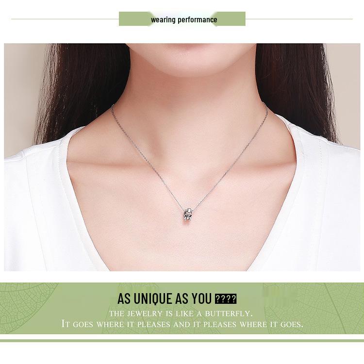 Yinziyun Original Cute Cow 925 Sterling Silver Beaded Bracelet