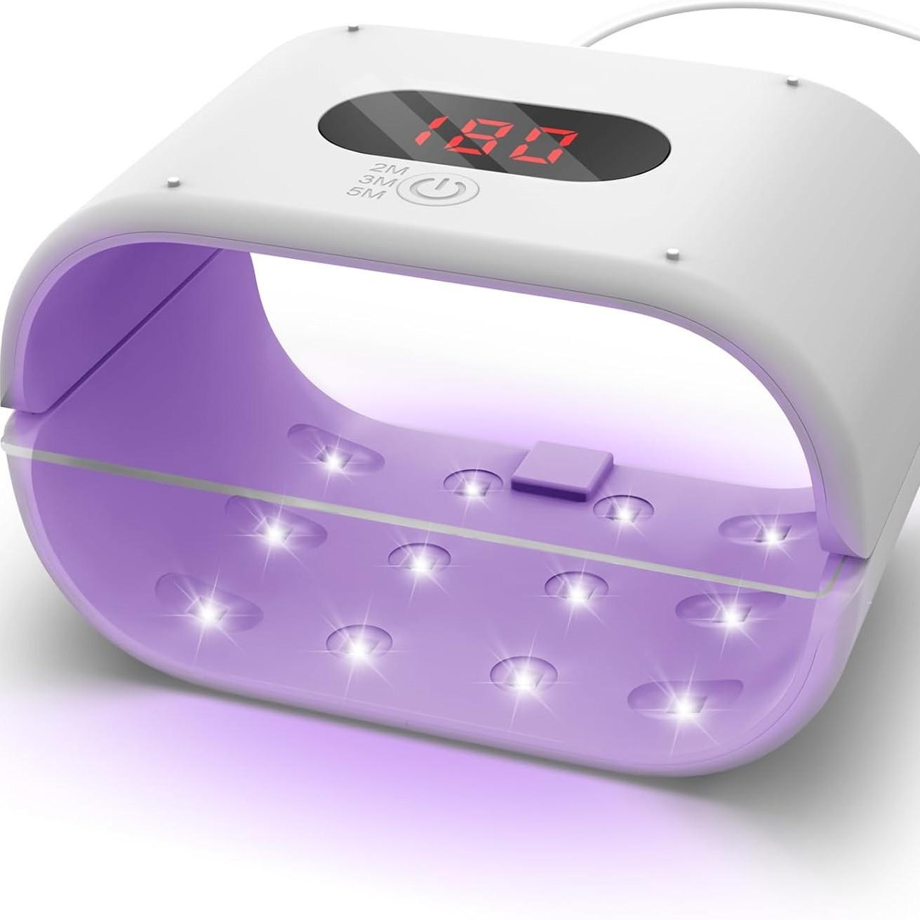 Nail Uv Curing Lamp, Double-Sided Uv Resin Lamp, Adjustable Time Setting, 36W Fast Curing