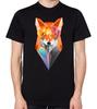 Abstract Fox Design T-Shirt Men Women Unisex Top