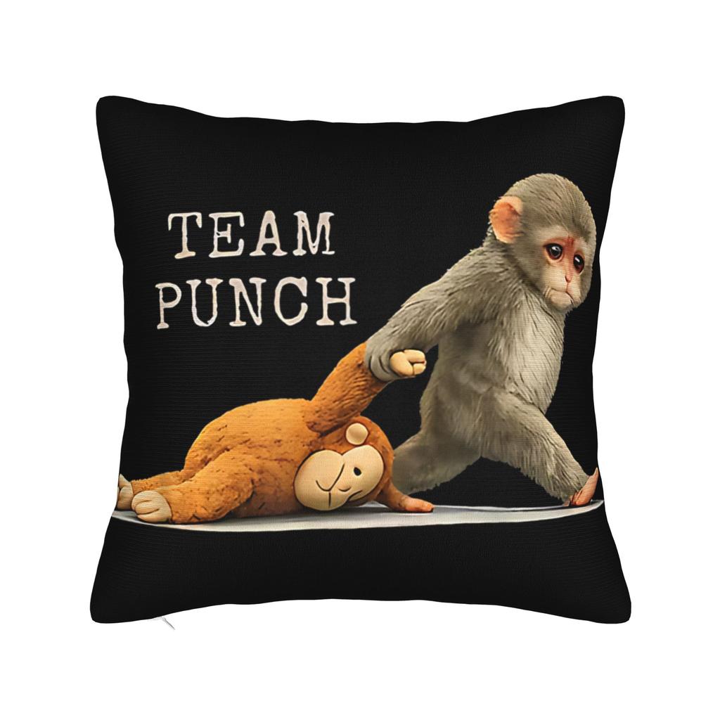 Baby Viral Monkey Punch Hugging Pillow Case Square Pillow Cover For Couch Sofa Bedroom Funny Cushion Cover