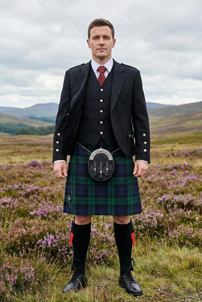 Argyle Prince Charlie Weste Kilt-Outfit Schottische Weste Distelknöpfe