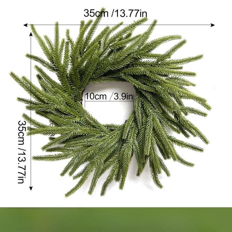 

Имитация Норфолк Искусственный Венок из Сосновых Иголок Рождественское Наружное Домашнее Украшение для Подвешивания на Окно Витрины Магазина