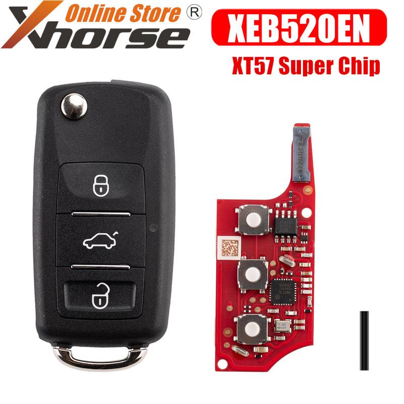Xhorse XEB520EN For Volkswagen B5 Type Super Remote with XT27B Super Chip Second Generation Universal Remote Key 3 Buttons