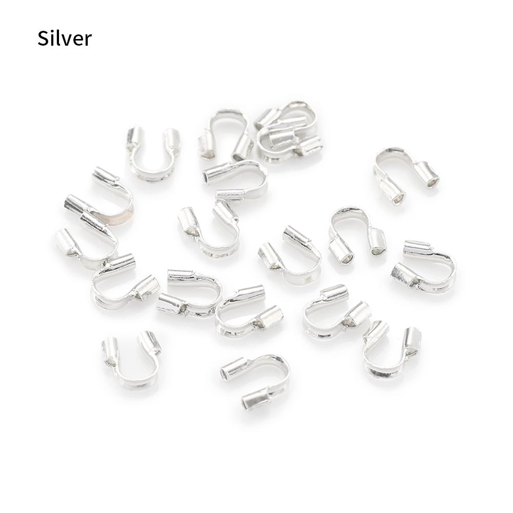

100pcs 200pcs Copper Wire Guard Guardian Protectors Loops U Shape Clasps Connector 4.5x4mm for DIY Jewelry Making Accessories 4.5x4mm 100pcs серебряный