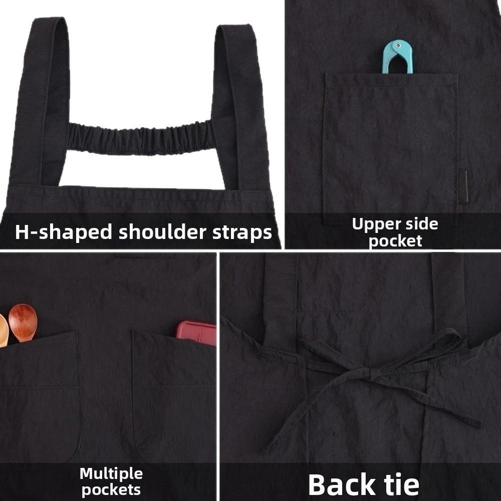 Oil-Proof Sleeveless Apron with Pocket Dirt-Resistant Workwear Simple Vest-Style Apron  Baking