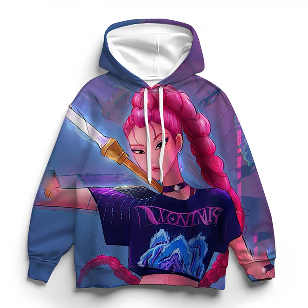 KPop Demon Hunter Huntrix Hoodie Girls Pullover Fashionable and Versatile
