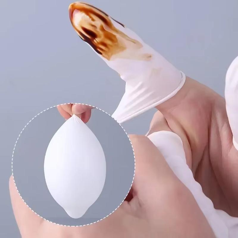 11-111pc Rubber Finger Protector Covers Fingertips Protector Gloves Disposable Latex Finger Cot Electronics Pottery Protect Tool