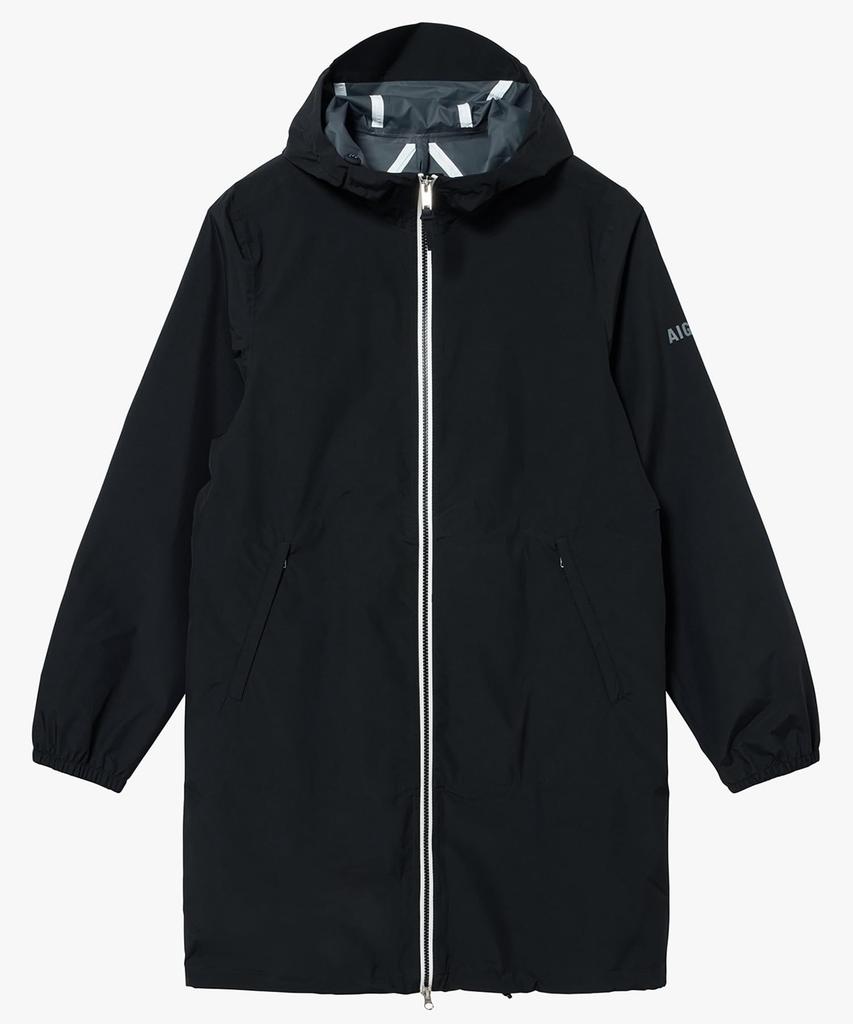 Aigle Offizieller MTD Regen-Pack Verstaubare Kapuze Größe M Wasserdicht, Atmungsaktiv, Wasserabweisend Reißverschlussmantel, Schwarz,