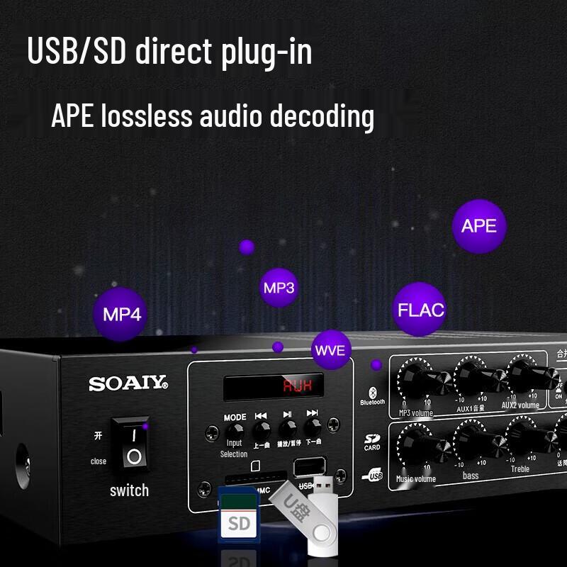 Soaiy SA-6003 4-zons Bluetooth-förstärkare