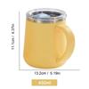 450ml Isolierter Reisebecher Kaffeebecher Isolierter Wasserbecher Versiegelter Auslaufsicherer Wasserbecher Tee Milch Heiße Schokolade Kaffeetasse