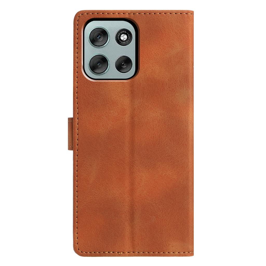 For Motorola Moto G56 5G Case Wallet Stand Imprinted Triangle Pattern Leather Phone Flip Cover