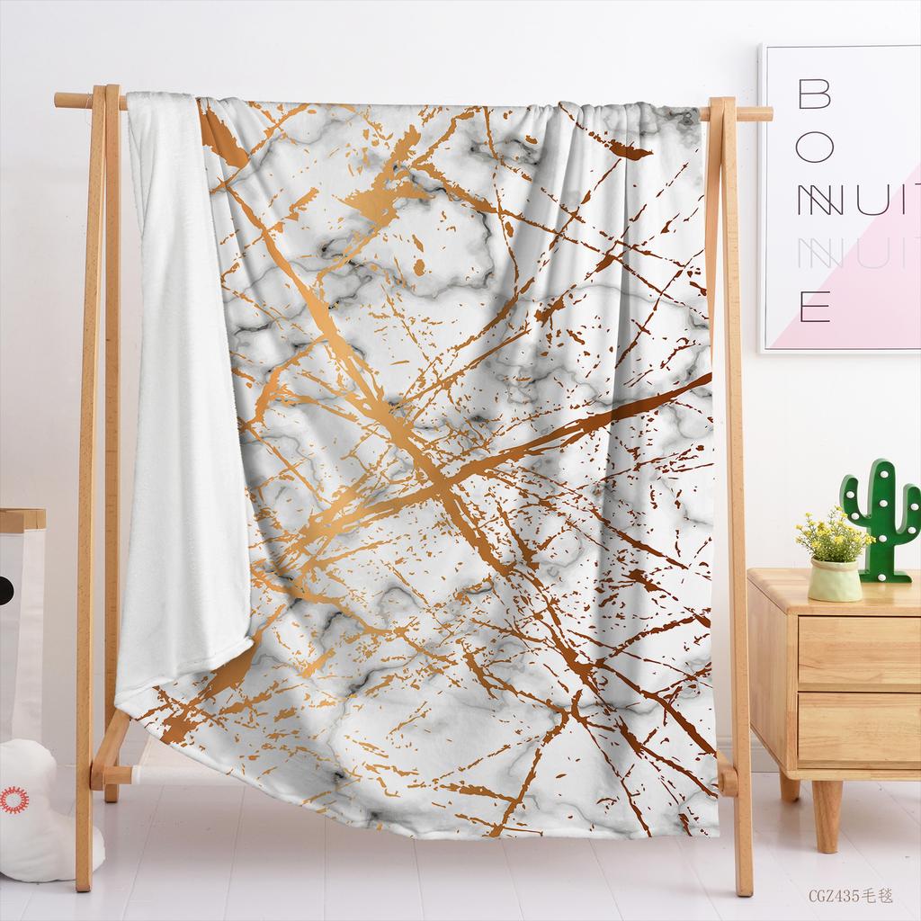 Böhmische Digital bedruckte Flanell Multilaterale Karodecke Decke Farbe Klecks