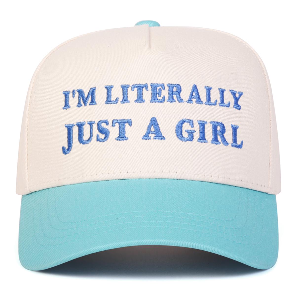 

Women Just A Girl Letter Print Embroidery Baseball Caps Spring Autumn Outdoor Use Adjustable Casual Hats Sunscreen Hat Sportss Cap For Men And