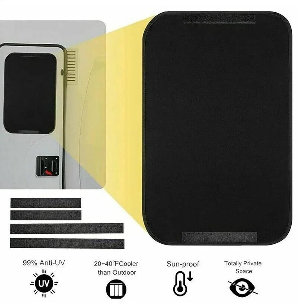 RV Door Window Shade Foldable Window Shades Removable Sunshade Protector Screen For Awning Motorhome Van Camping Outside