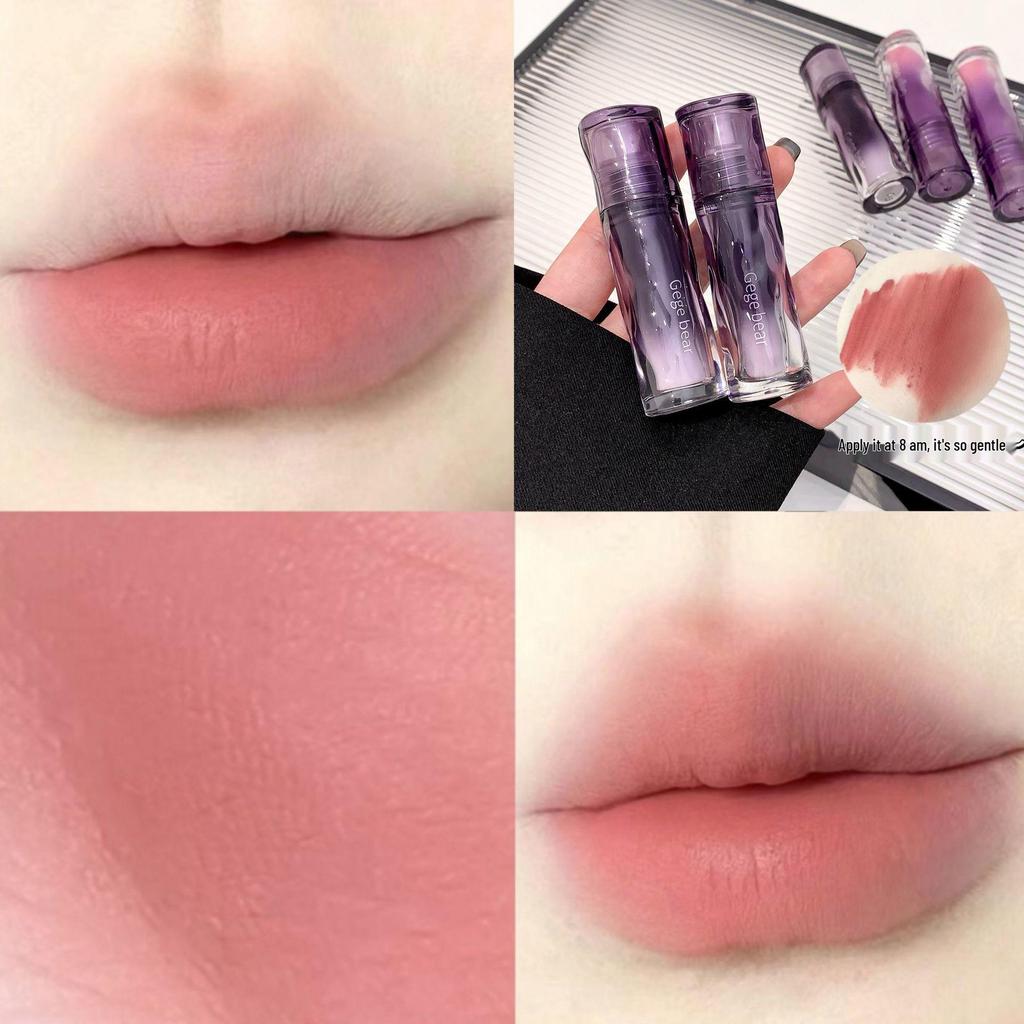 Gegebear Velvet Matte Nude Lip Glaze for Student & Party Makeup