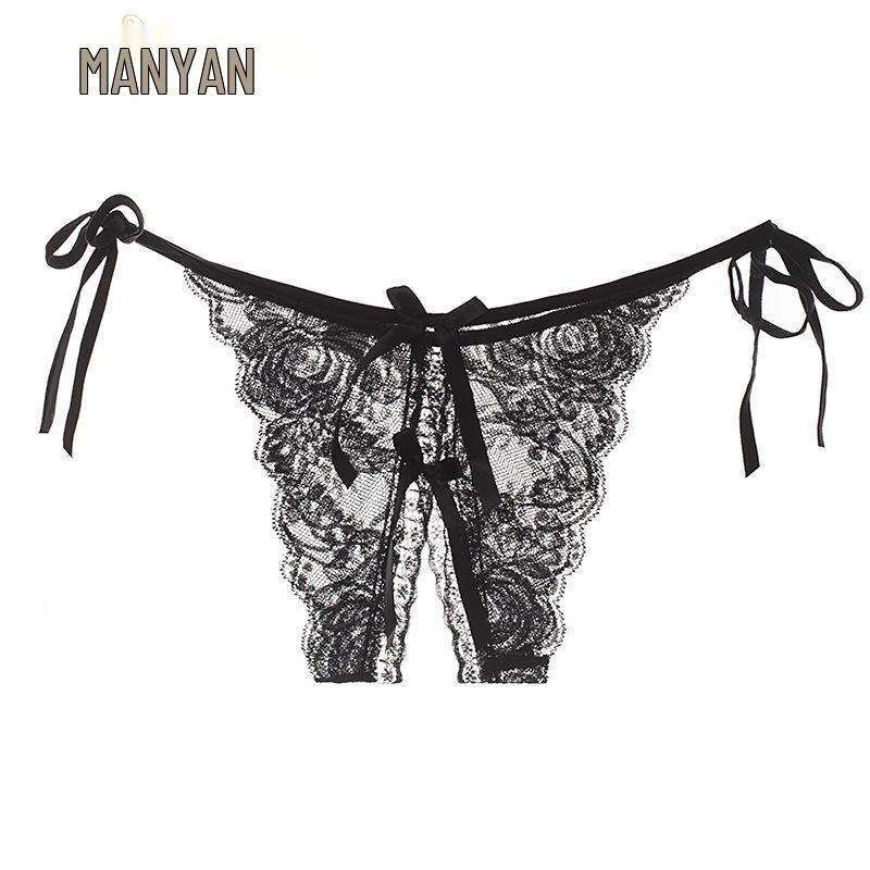 Seductive Japanese Lace Open Crotch Panties Set