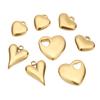 5pcs Stainless Steel Gold Color Classical Heart Charms Pendants DIY Jewelry Making Findings Women Necklace Bracelets Supplies
