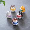 Japanese Creative Gift Ceramic Dog Car Ornament Fortune Flower Pet Doll Home Accessories Office Decoration