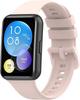 Compatible with Huawei Watch Fit 2 Silicone Sports Strap Light Blue Ivory White Pink