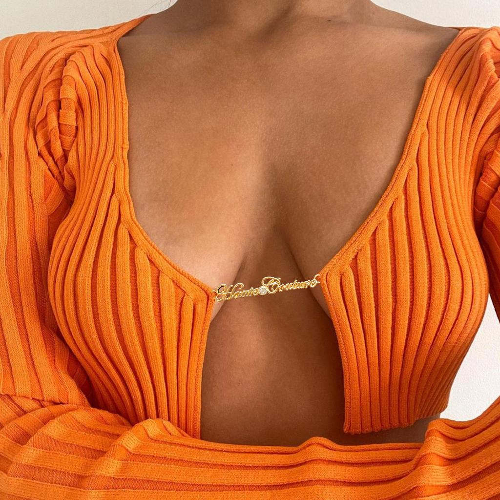 Knitted Ribbed Women T ShirtAutumn Spring Solid Long Sleeve Slim Crop Tops Sexy Low Cut Lace Up Night Club Party Outwear