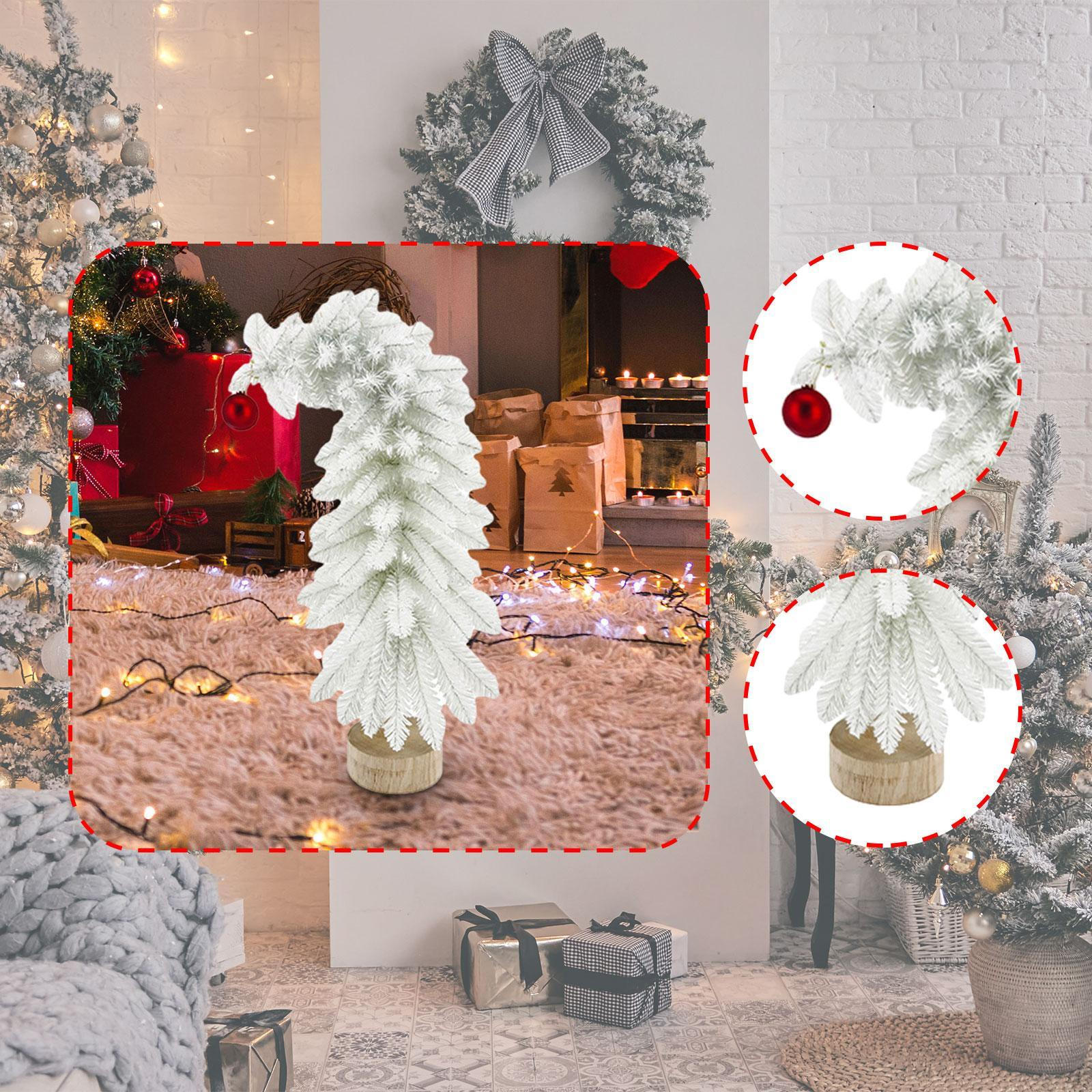 

Mini Christmas Tree for Tabletop Decoration, Centerpiece Office And Home білий