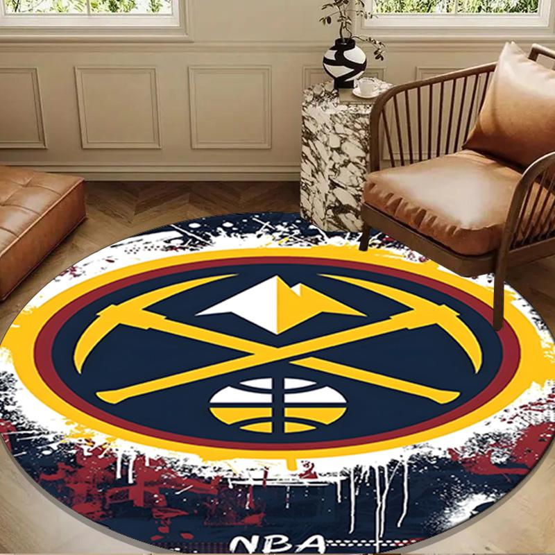 Denver Basketball Team Round Mat, Anti-slip Circle Carpet Chair Rug For livingroom,Bedroom, Doormat Home Decor Gift Christmas Gifts
