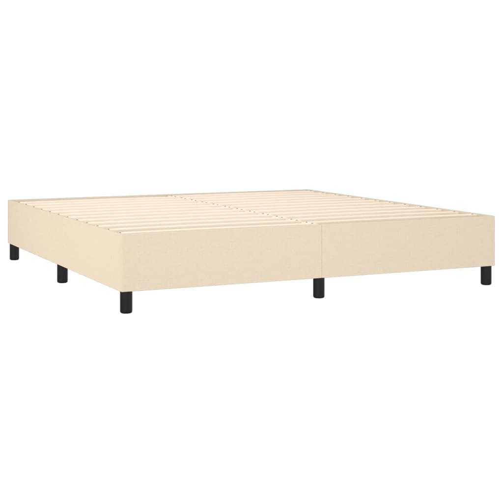Vidaxl Continental Bed with Mattress, Cream, Fabric, 160X200 Cm