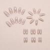 24pcs Flower Starburst False Nails French Nail Tips Manicure Press On Nails  DIY