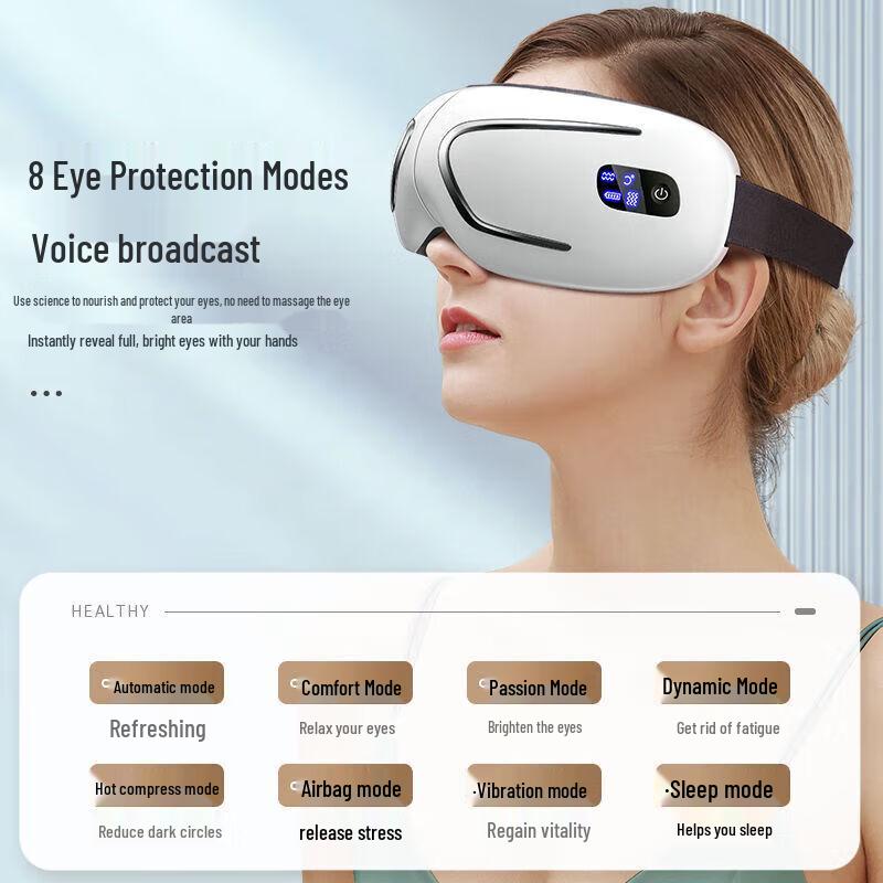 AUX Eye Massager with Heat and Bluetooth Music CN plug (adapter included)