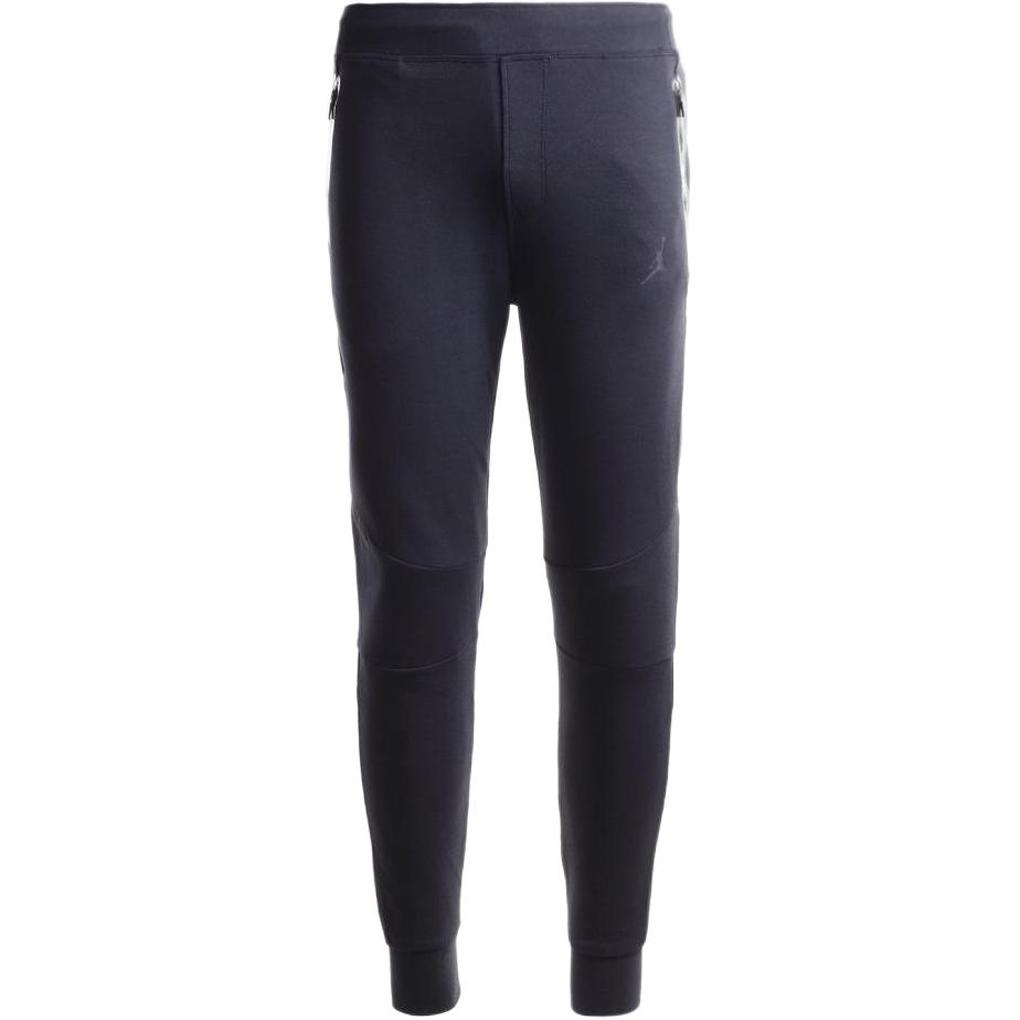 

Jordan Трикотажные спортивные брюки с принтом логотипа и манжетами на завязках, мужские, черные 724801-010 M