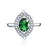 BELLA BOX Leaf Opening Resizable Rings For Women Zircon Engagement Party Fine Jewelry Gift