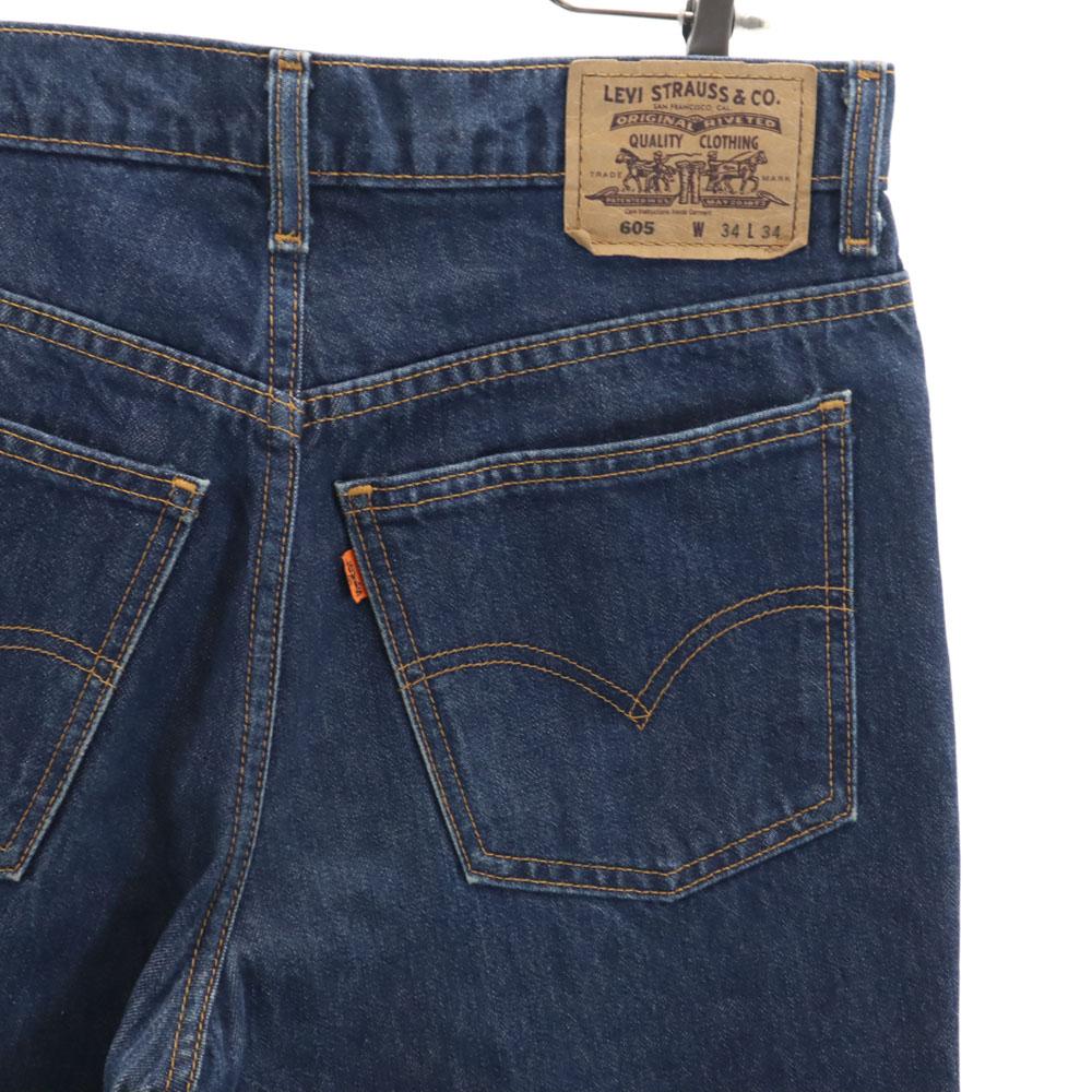Levi's 90s 605 Orange Tab Old Denim Pants W34 Indigo Blue Jeans Men's Used