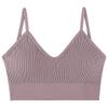 Women Seamless Deep U Backless Bralette Wireless Removable Padded Bra Breathable Crop Top