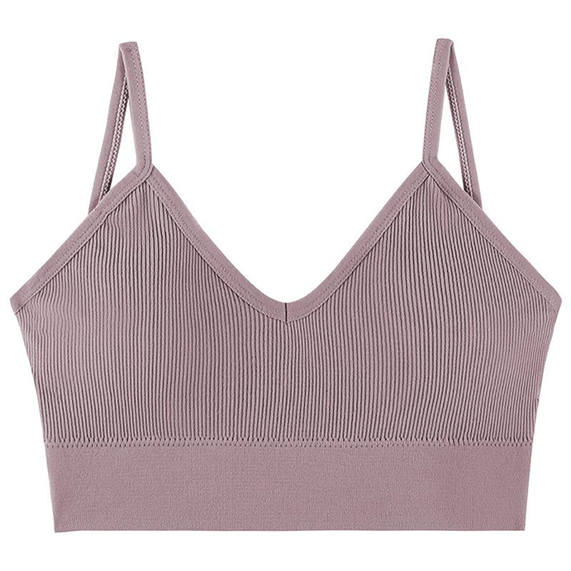 Women Seamless Deep U Backless Bralette Wireless Removable Padded Bra Breathable Crop Top