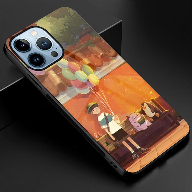 Cartoon Girl And Boy Case For Iphone 14 13 12 11 Pro Max Mini Xs Xr X 7 8 6s Plus Se 2022 Tempered Glass Cover Protection Shell