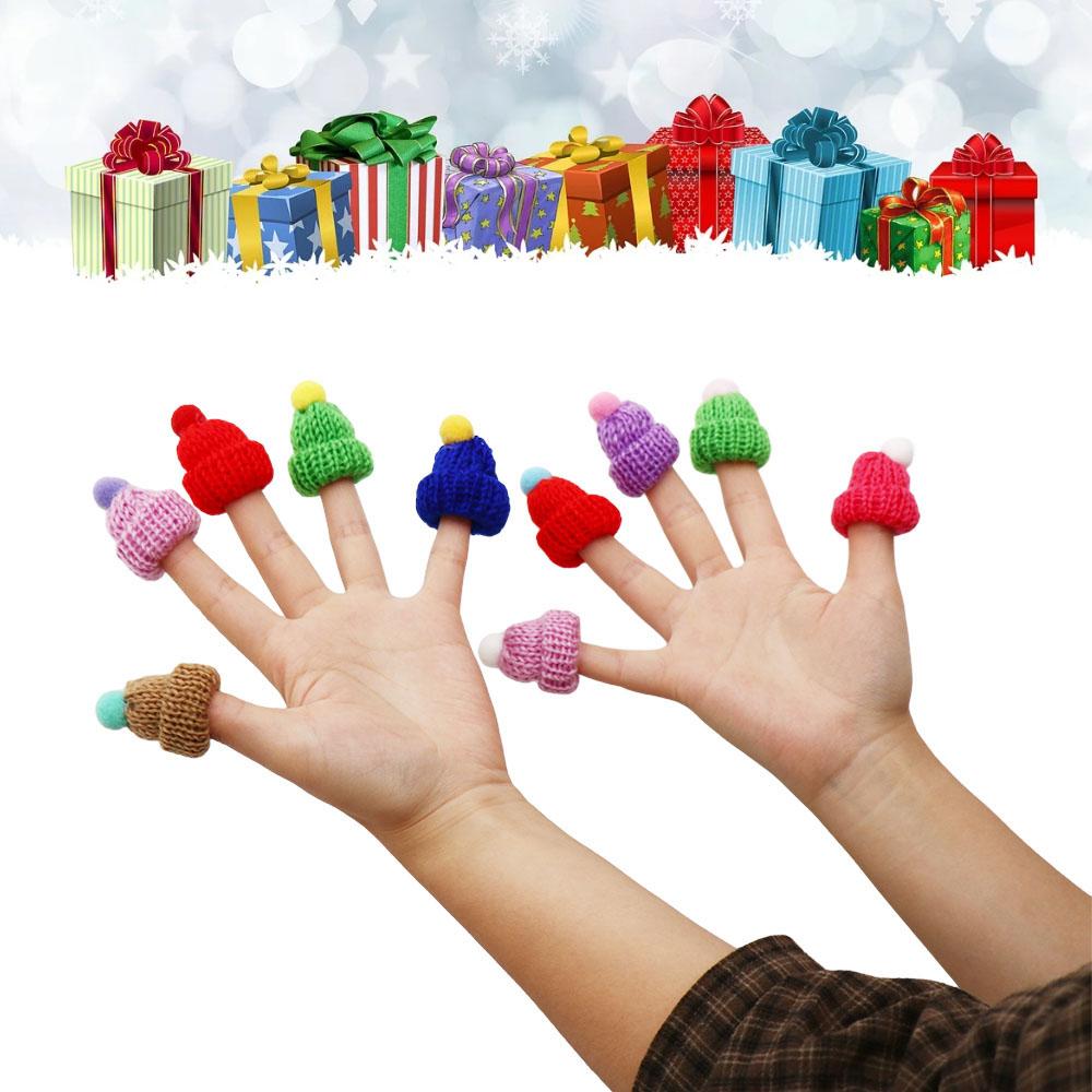 10pcs Sewing Crafts Mini Knitting Hats Ornaments Mini Wool Hat  Christmas Gift