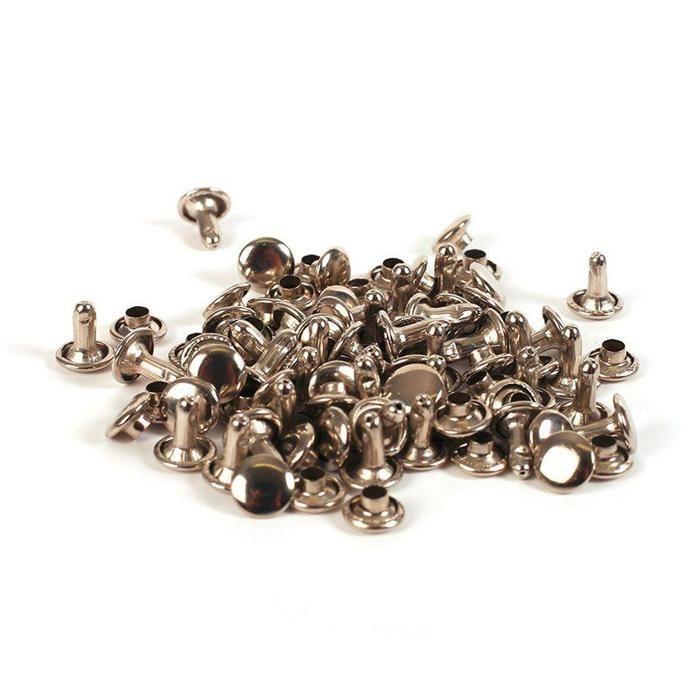 60 Double Rivets for Leather and Polymer Clay 6 Mm and 8 Mm