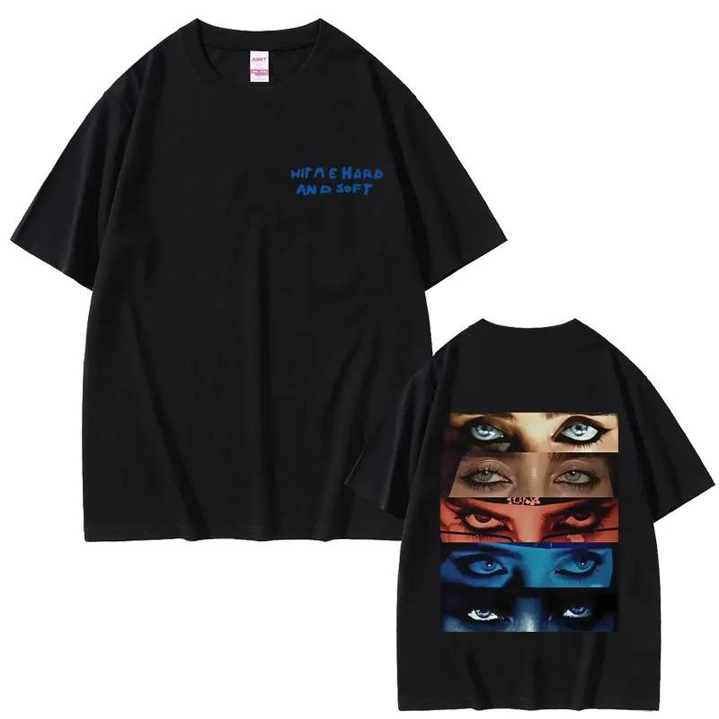 T-shirts 2026 Hit Me Hard and Soft Style Identique Hommes Femmes Hip Hop Mode Musique Pop T-shirt Y2k Unisexe Été Coton Oversize T-shirts