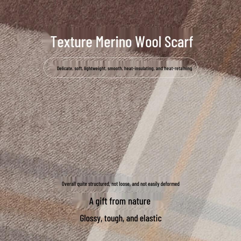 LANGSHA Damen 100% Reine Wolle Winterschal