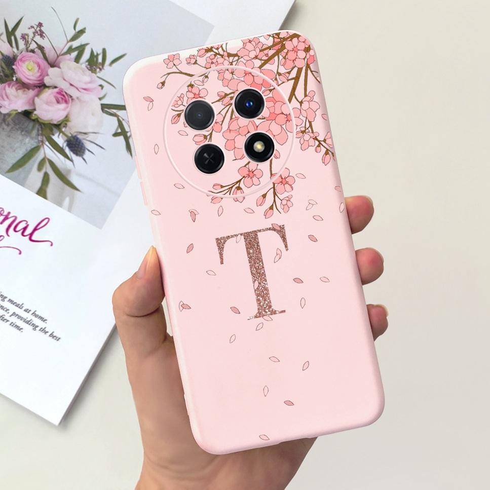 For Huawei nova Y91 4G Case Fashion Flower Letter Luxury Crown Soft Silicone Back Cover For Huawei nova Y 91 STG-LX1 Phone Cases