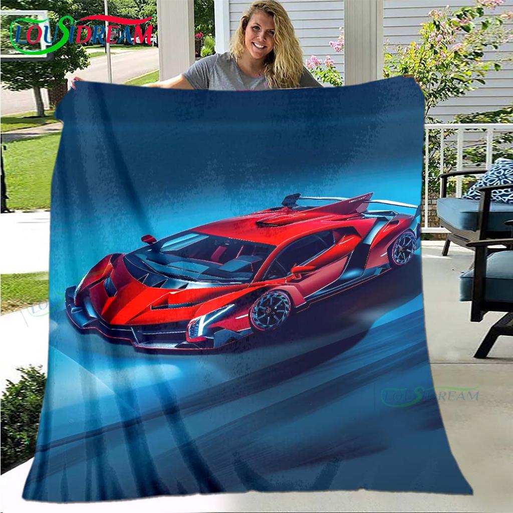 Cartoon N-Need for Speed Print Blanket,Flannel Throw Blanket for Bed Sofa Picnic Office Hiking Leisure Nap N-NFS Birthday Gift