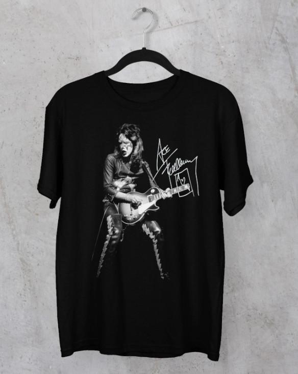 Maglietta Stile Vintage Ace Frehley 1951-2025 Unisex Concerto Ristampa T-Shirt Unisex