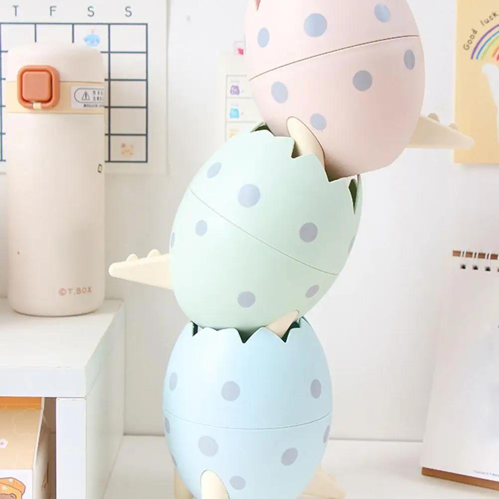 Novelty Cute Dinosaur Egg Plastic Pen Holder Stand Office Desk Organizer Pencil Pot Container Stationery Storage Box Kids Gift
