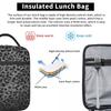 Schwarzer Leopard Tierhaut Isolierte Lunchtasche für Kinder Schul-Kühltasche Thermische Lebensmittelbox Tragetasche Auslaufsichere Lunchboxen Behälter